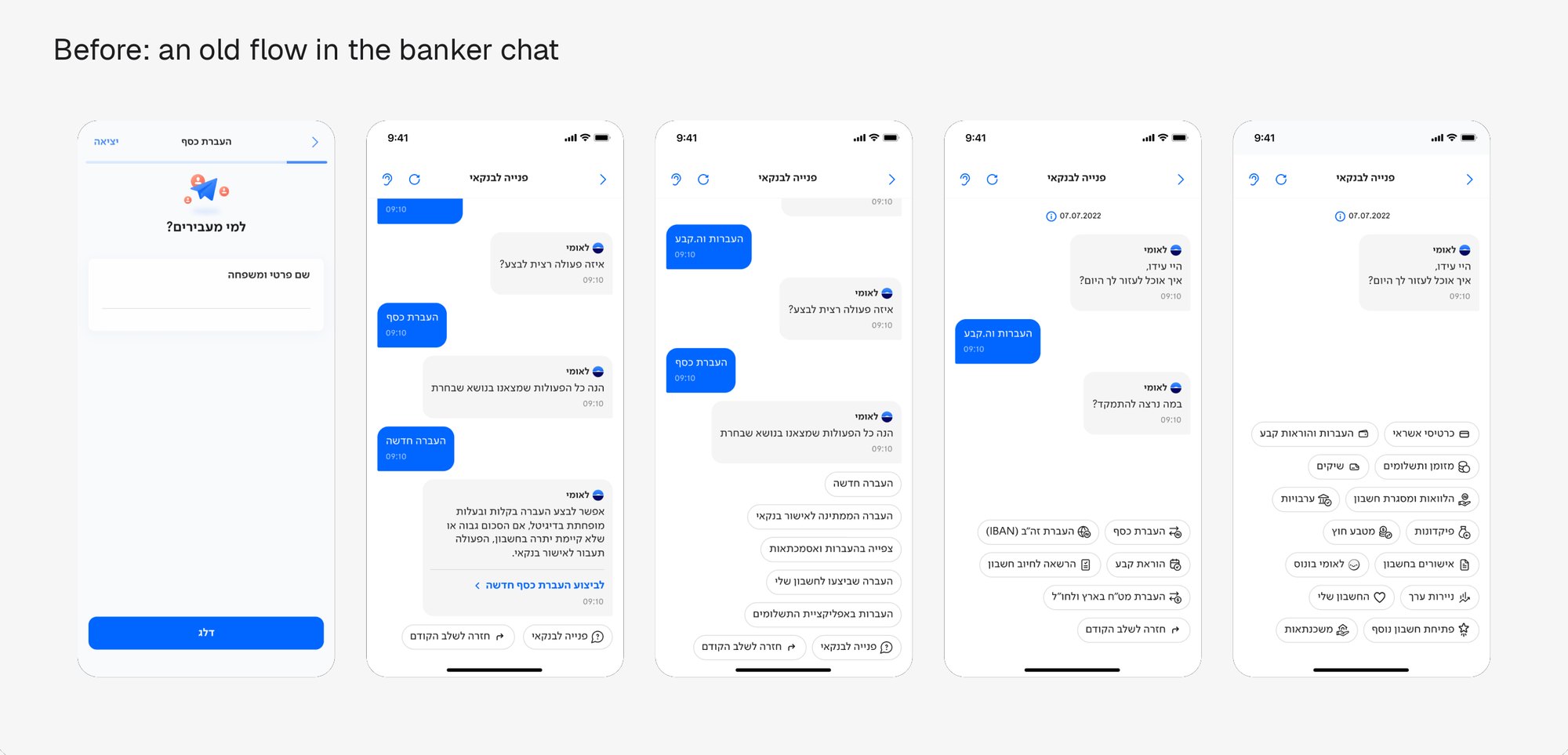 Previous chat flow