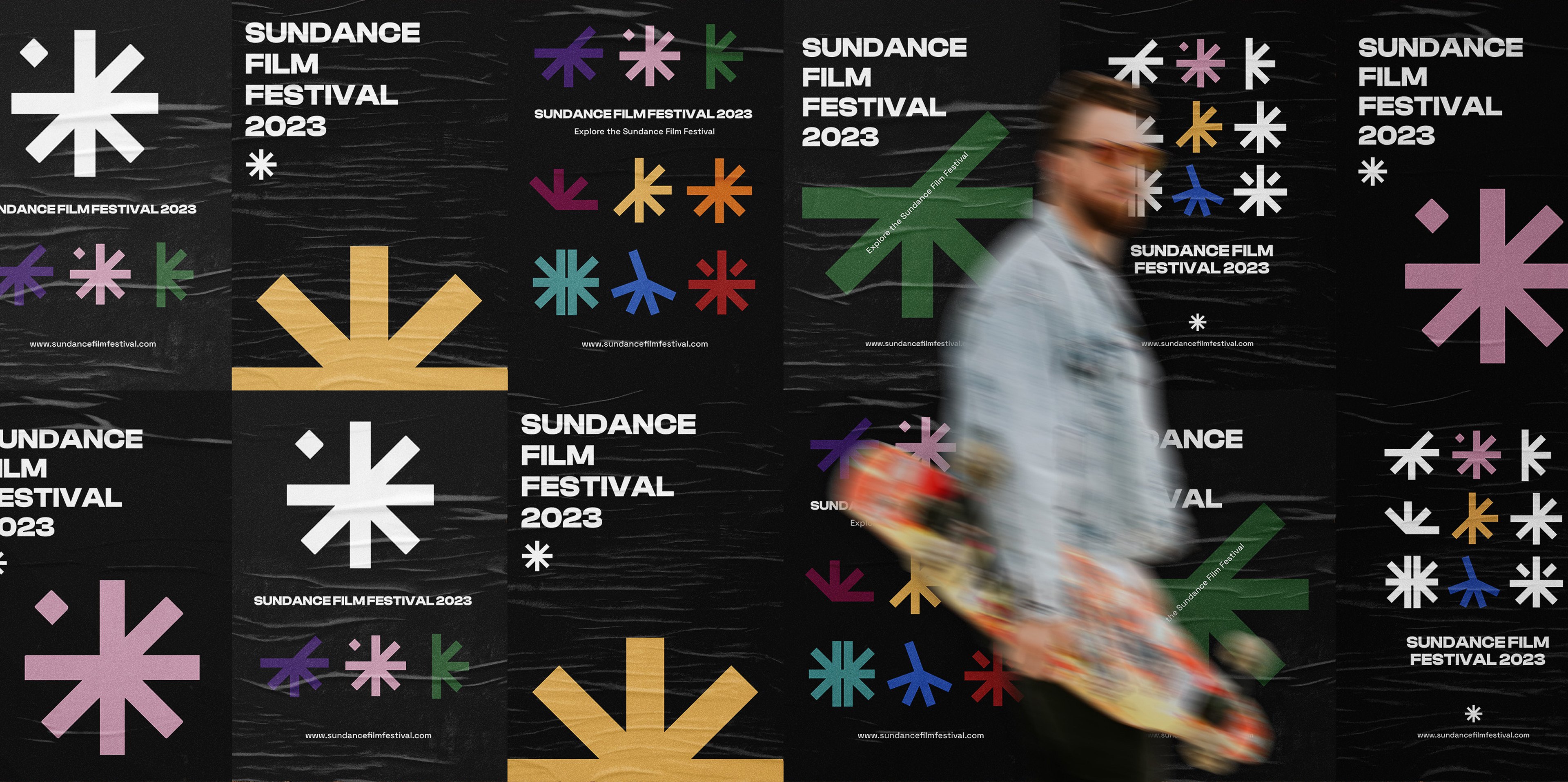 Sundance Film Festival 2023 posters on a wall