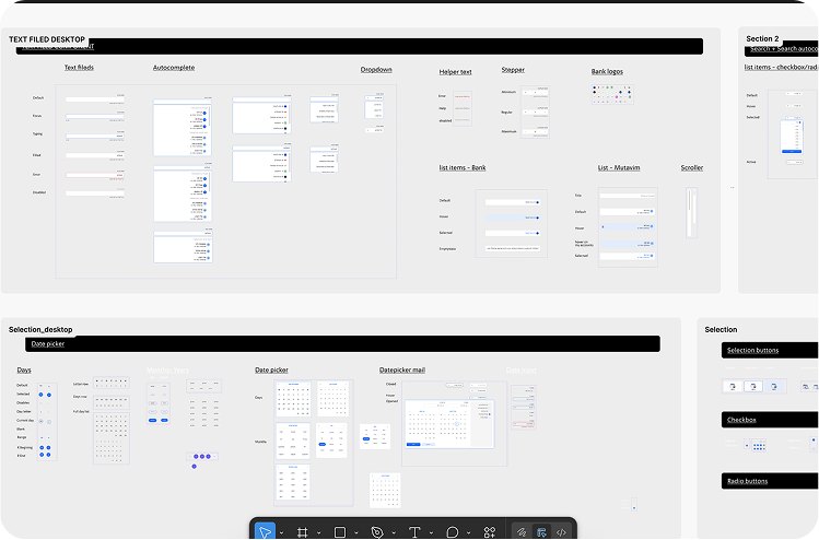 Component boards: text fields, dropdowns, date pickers and selection controls